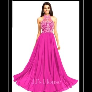 Aline High neck floor length gown